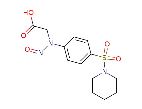 Molecular Structure of 88328-01-2 (Glycine, N-nitroso-N-[4-(1-piperidinylsulfonyl)phenyl]-)