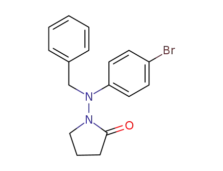 Molecular Structure of 113407-63-9 (2-Pyrrolidinone, 1-[(4-bromophenyl)(phenylmethyl)amino]-)