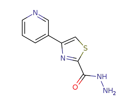 Molecular Structure of 56601-50-4 (4-(3-Pyridyl)thiazole-2-carbohydrazide)