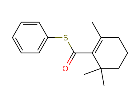 1-Cyclohexene-1-carbothioic acid, 2,6,6-trimethyl-, S-phenyl ester