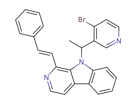9-[1-(4-Bromo-pyridin-3-yl)-ethyl]-1-((E)-styryl)-9H-β-carboline