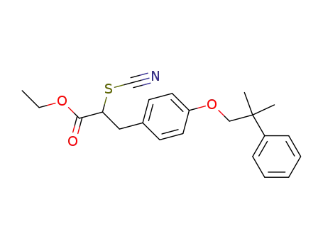 ethyl 3-<4-(2-methyl-2-phenylpropoxy)phenyl>-2-thiocyanatopropionate