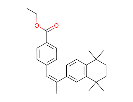 Molecular Structure of 75078-90-9 (Benzoic acid,
4-[2-(5,6,7,8-tetrahydro-5,5,8,8-tetramethyl-2-naphthalenyl)-1-propenyl]-
, ethyl ester, (Z)-)