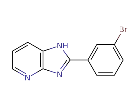 Molecular Structure of 75007-85-1 (2-(3-Bromophenyl)-1H-imidazo(4,5-b)pyridine)