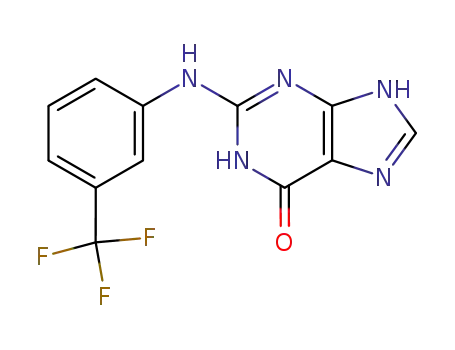 Molecular Structure of 123994-68-3 (N(2)-(3-trifluoromethylphenyl)guanine)