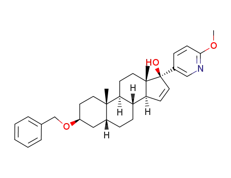 (3S,5R,8R,9S,10S,13S,14S,17S)-3-Benzyloxy-17-(6-methoxy-pyridin-3-yl)-10,13-dimethyl-2,3,4,5,6,7,8,9,10,11,12,13,14,17-tetradecahydro-1H-cyclopenta[a]phenanthren-17-ol