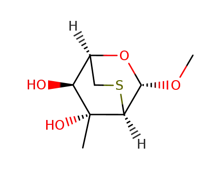 Molecular Structure of 151929-68-9 (methyl 2,6-anhydro-3-C-methyl-2-thio-β-L-mannopyranoside)