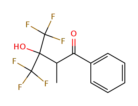 Molecular Structure of 34844-07-0 (4,4,4-trifluoro-3-hydroxy-2-methyl-1-phenyl-3-(trifluoromethyl)butan-1-one)