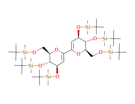 Molecular Structure of 126503-54-6 ((4R,5R,6R,4'R,5'R,6'R)-4,5,4',5'-Tetrakis-(tert-butyl-dimethyl-silanyloxy)-6,6'-bis-(tert-butyl-dimethyl-silanyloxymethyl)-5,6,5',6'-tetrahydro-4H,4'H-[2,2']bipyranyl)