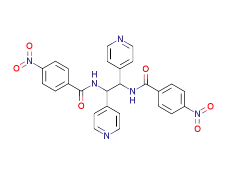 Molecular Structure of 77502-36-4 (4-nitro-N-[2-[(4-nitrobenzoyl)amino]-1,2-dipyridin-4-yl-ethyl]benzamide)