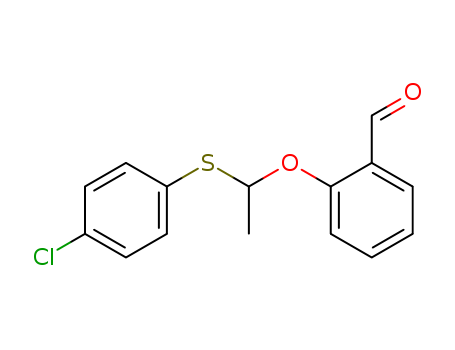 Benzaldehyde, 2-[1-[(4-chlorophenyl)thio]ethoxy]-