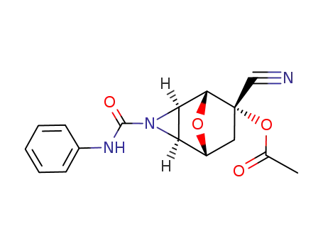 (1RS,2SR,4RS,5RS,6SR)-exo-6-cyano-3-(phenylcarbamoyl)-8-oxa-3-azatricyclo<3.2.1.0<sup>2,4</sup>>oct-endo-6-yl acetate