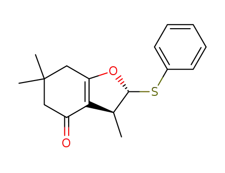 4(2H)-Benzofuranone, 3,5,6,7-tetrahydro-3,6,6-trimethyl-2-(phenylthio)-,
trans-