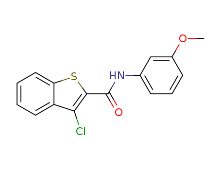 Molecular Structure of 113424-97-8 (Benzo[b]thiophene-2-carboxamide, 3-chloro-N-(3-methoxyphenyl)-)
