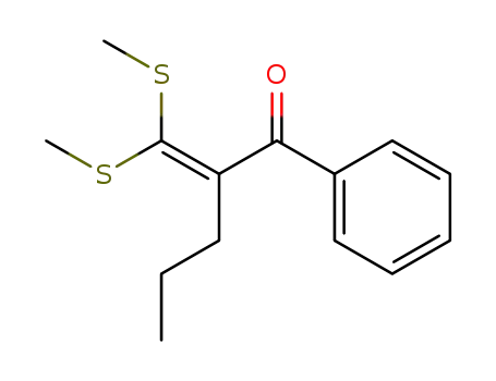 Molecular Structure of 61541-64-8 (1-Pentanone, 2-[bis(methylthio)methylene]-1-phenyl-)