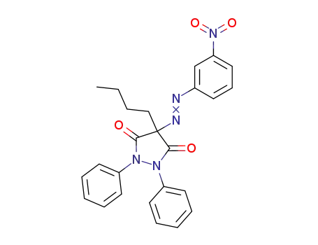 Molecular Structure of 76383-48-7 (4-Butyl-4-(3-nitro-phenylazo)-1,2-diphenyl-pyrazolidine-3,5-dione)