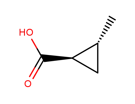 Molecular Structure of 10487-86-2 ((1R,2R)-2-Methylcyclopropane-1-carboxylic acid)