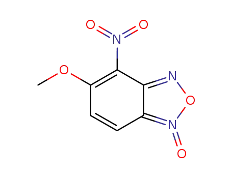 Molecular Structure of 18378-10-4 (2,1,3-Benzoxadiazole, 5-methoxy-4-nitro-, 1-oxide)