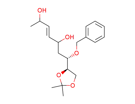 E-(2R,3S,5ξ,8ξ)-3-O-benzyl-1,2-O-isopropylidene-6-nonen-1,2,3,5,8-pentaol