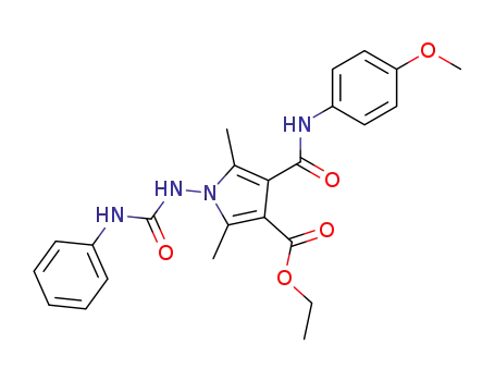 3-ethoxycarbonyl-4-(4-methoxy-phenyl)carbamoyl-2,5-dimethyl-1-(N'-phenyl-ureido)-pyrrole