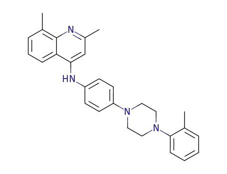 Molecular Structure of 87602-50-4 (2,8-Dimethyl-4-(p-(4-(o-tolyl)-1-piperazinyl)anilino)quinoline)