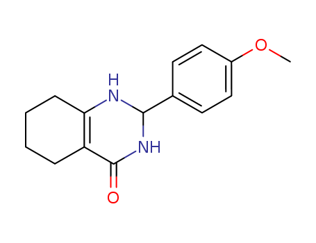 Molecular Structure of 105550-61-6 (4(1H)-Quinazolinone, 2,3,5,6,7,8-hexahydro-2-(4-methoxyphenyl)-)