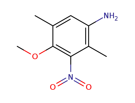 Molecular Structure of 133053-80-2 (2,5-dimethyl-4-methoxy-3-nitroaniline)