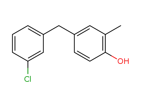 Molecular Structure of 6279-20-5 (4-(3-chlorobenzyl)-2-methylphenol)