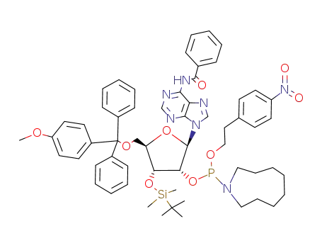 N<sup>6</sup>-Benzoyl-3'-O-<(tert-butyl)dimethylsilyl>-5'-O-(monomethoxytrityl)adenosine 2'-<2-(4-Nitrophenyl)ethyl N,N-Octamethylenephosphoramidite>
