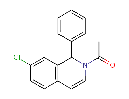 Molecular Structure of 104576-33-2 (Isoquinoline, 2-acetyl-7-chloro-1,2-dihydro-1-phenyl-)