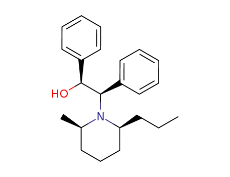 Molecular Structure of 134993-15-0 ((1S,2R)-2-((2R,6S)-2-Methyl-6-propyl-piperidin-1-yl)-1,2-diphenyl-ethanol)