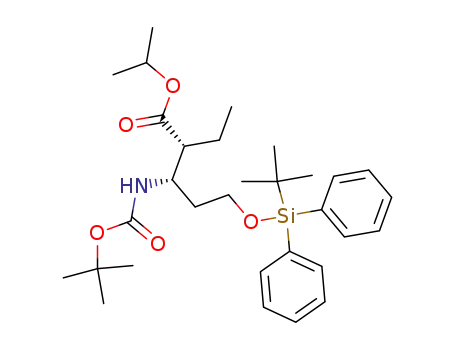 (2R,3S)-3-tert-Butoxycarbonylamino-5-(tert-butyl-diphenyl-silanyloxy)-2-ethyl-pentanoic acid isopropyl ester