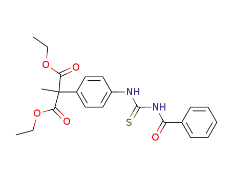 Propanedioic acid,
[4-[[(benzoylamino)thioxomethyl]amino]phenyl]methyl-, diethyl ester