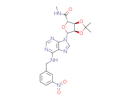 (3aS,4S,6R,6aR)-2,2-Dimethyl-6-[6-(3-nitro-benzylamino)-purin-9-yl]-tetrahydro-furo[3,4-d][1,3]dioxole-4-carboxylic acid methylamide