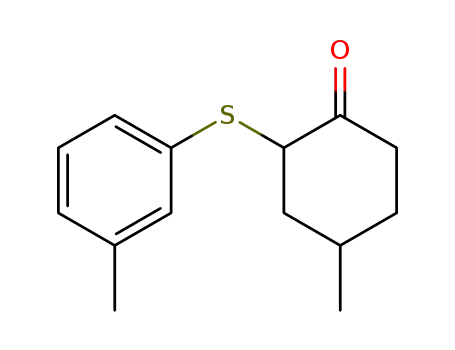 4-Methyl-2-[(3-methylphenyl)sulfanyl]cyclohexan-1-one