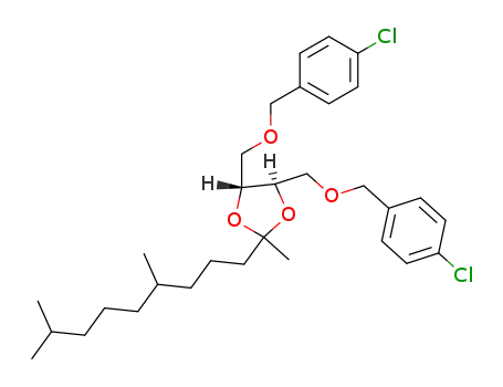 (4R,5R)-4,5-Bis<<(4-chlorobenzyl)oxy>methyl>-2-<(RS)-4,8-dimethylnonyl>-2-methyl-1,3-dioxolan
