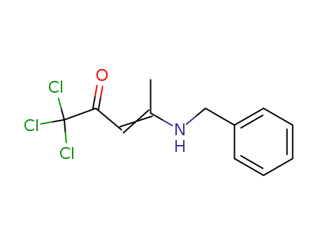 Molecular Structure of 726-40-9 (3-Penten-2-one, 1,1,1-trichloro-4-[(phenylmethyl)amino]-)