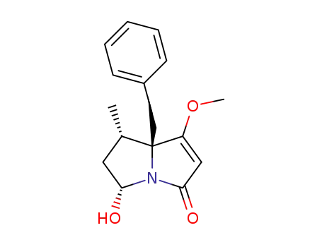 (5R,7S,7aR)-7a-Benzyl-5-hydroxy-1-methoxy-7-methyl-5,6,7,7a-tetrahydro-pyrrolizin-3-one