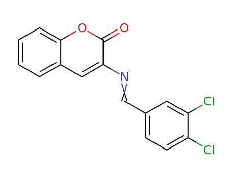 2H-1-Benzopyran-2-one, 3-[[(3,4-dichlorophenyl)methylene]amino]-