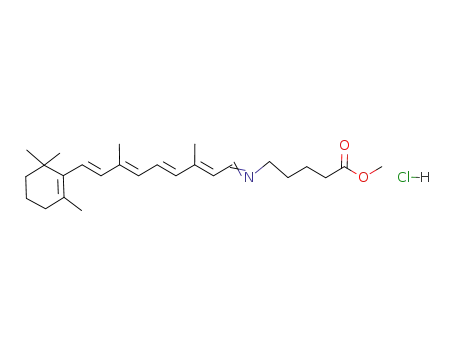 Molecular Structure of 94887-45-3 (methyl N-retinylidene-δ-aminovalerate hydrochloride)
