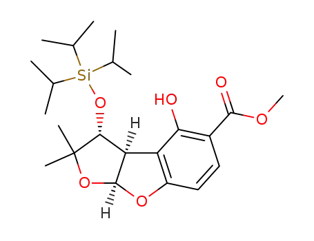 (3R,3aR,8aR)-2,2-dimethyl-3-(triisopropylsiloxy)-5-(methoxycarbonyl)-2,3,3a,8a-tetrahydro-1,8-dioxacyclopent<a>inden-4-ol