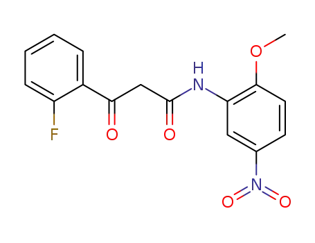 Molecular Structure of 50671-22-2 (α-(2-Fluorbenzoyl)-2-methoxy-5-nitroacetanilid)