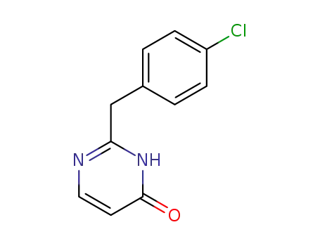 Molecular Structure of 106690-54-4 (4(1H)-Pyrimidinone, 2-[(4-chlorophenyl)methyl]-)