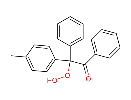Molecular Structure of 57272-40-9 (2-Hydroperoxy-1,2-diphenyl-2-p-tolyl-ethanone)