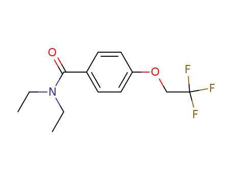 Molecular Structure of 96326-11-3 (Benzamide, N,N-diethyl-4-(2,2,2-trifluoroethoxy)-)