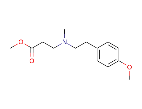 Molecular Structure of 56100-74-4 (<i>N</i>-(4-methoxy-phenethyl)-<i>N</i>-methyl-β-alanine methyl ester)