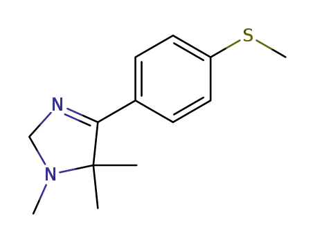 Molecular Structure of 84212-23-7 (1H-Imidazole, 2,5-dihydro-1,5,5-trimethyl-4-[4-(methylthio)phenyl]-)
