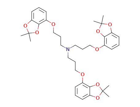 Molecular Structure of 129812-20-0 (1-Propanamine,
3-[(2,2-dimethyl-1,3-benzodioxol-4-yl)oxy]-N,N-bis[3-[(2,2-dimethyl-1,3-
benzodioxol-4-yl)oxy]propyl]-)