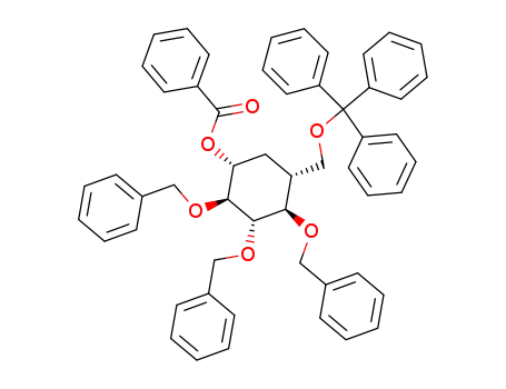 1L-(1,3,5/2,4)-1-O-benzoyl-2,3,4-tri-O-benzyl-5-(trityloxymethyl)cyclohexane-1,2,3,4-tetrol