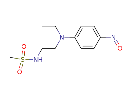 Molecular Structure of 63379-13-5 (Methanesulfonamide, N-[2-[ethyl(4-nitrosophenyl)amino]ethyl]-)